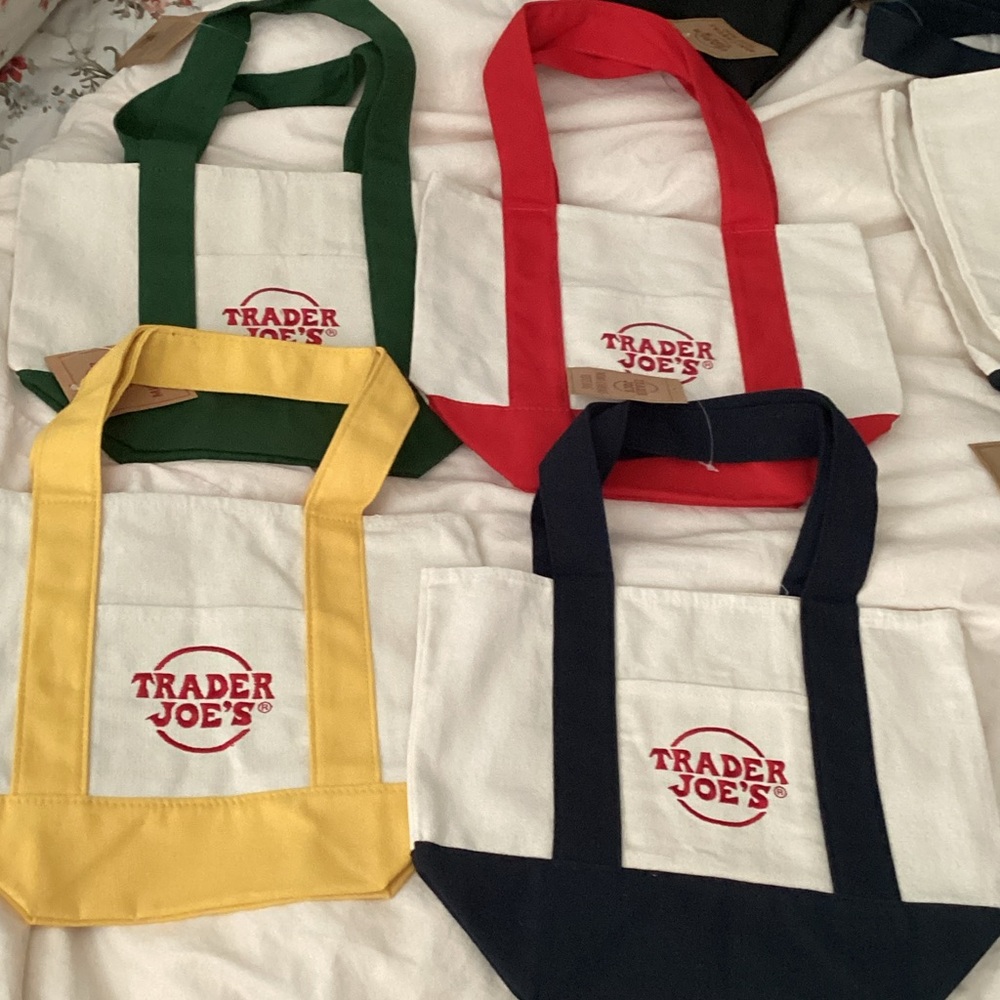 Trader Joe’s Mini Canvas Tote Bags-set of 4